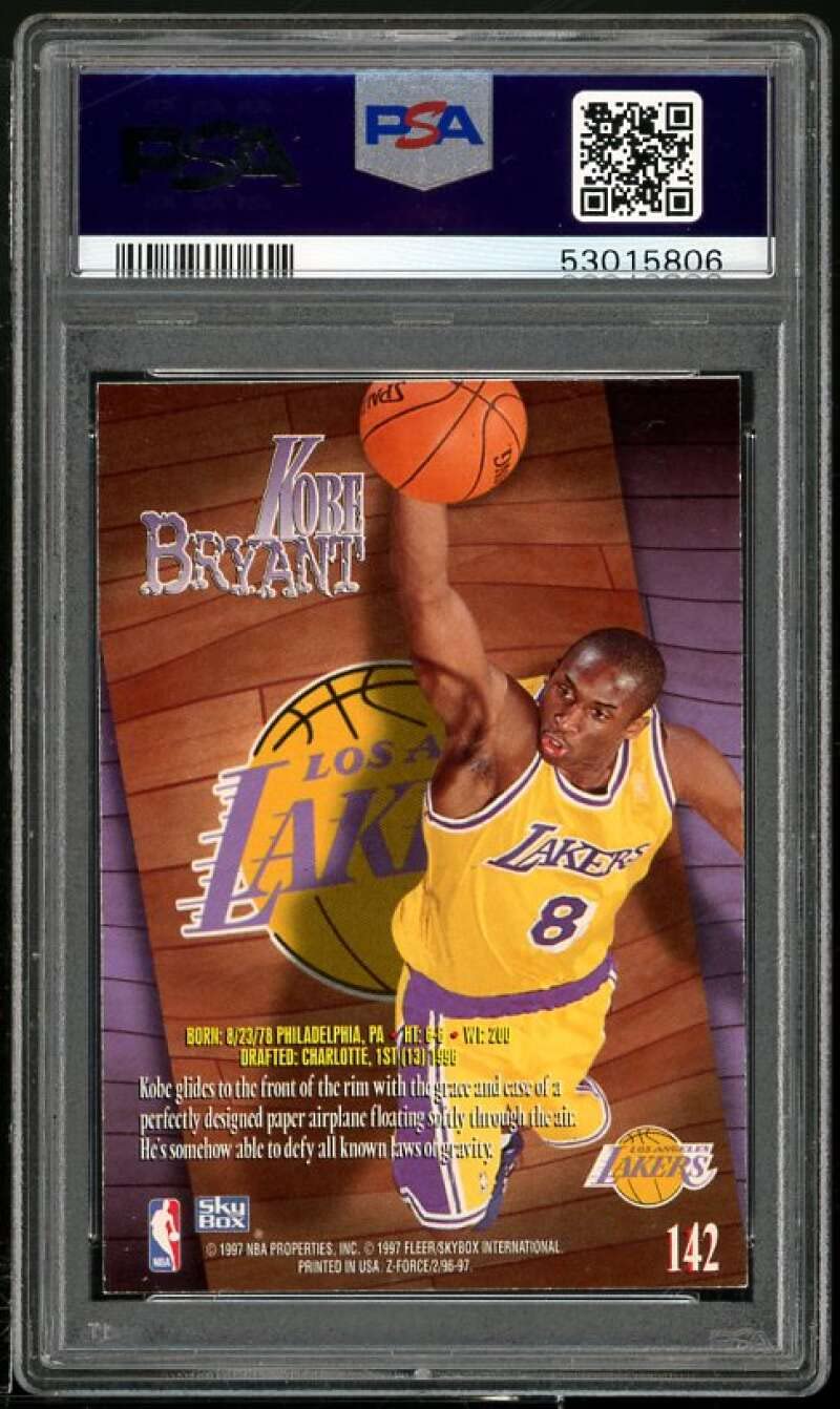Amazon.com: 1996-97 Skybox Z-Force #142 Kobe Bryant ROOKIE RC PSA